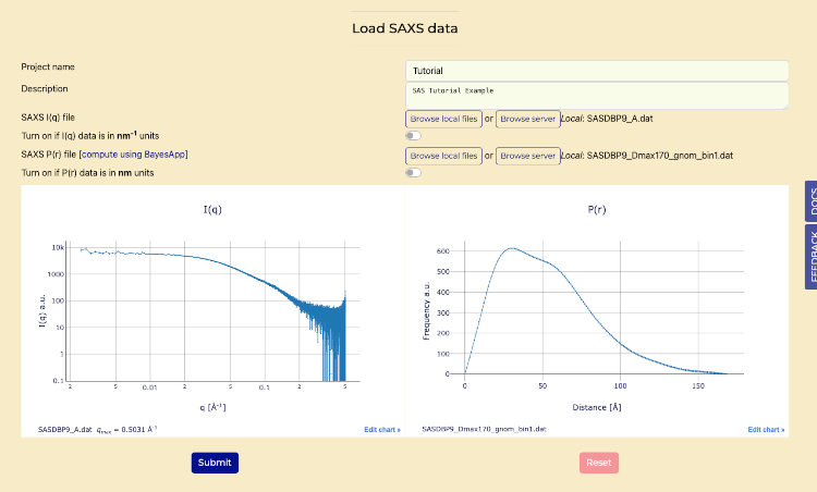 SAXS Data Screenshot